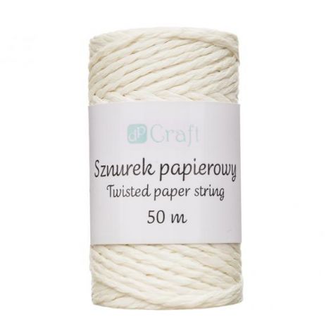 Sznurek papierowy dpCraft skręcany Ecru, 50m
